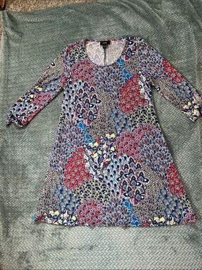 MSK Multicolor Paisley Print Top - Blue, Pink, Red, Green